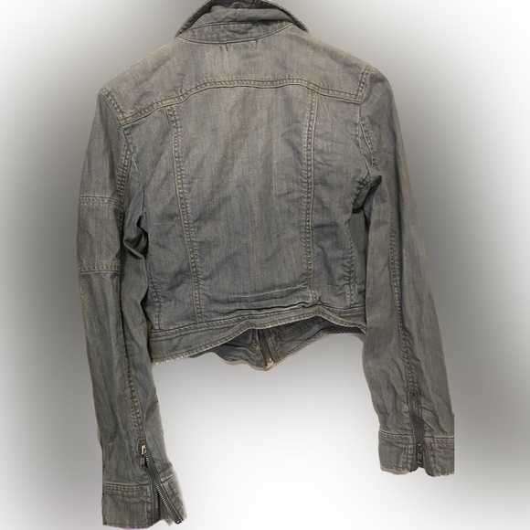 Armani Exchange Denim Moto Jacket - Picture 3 of 4
